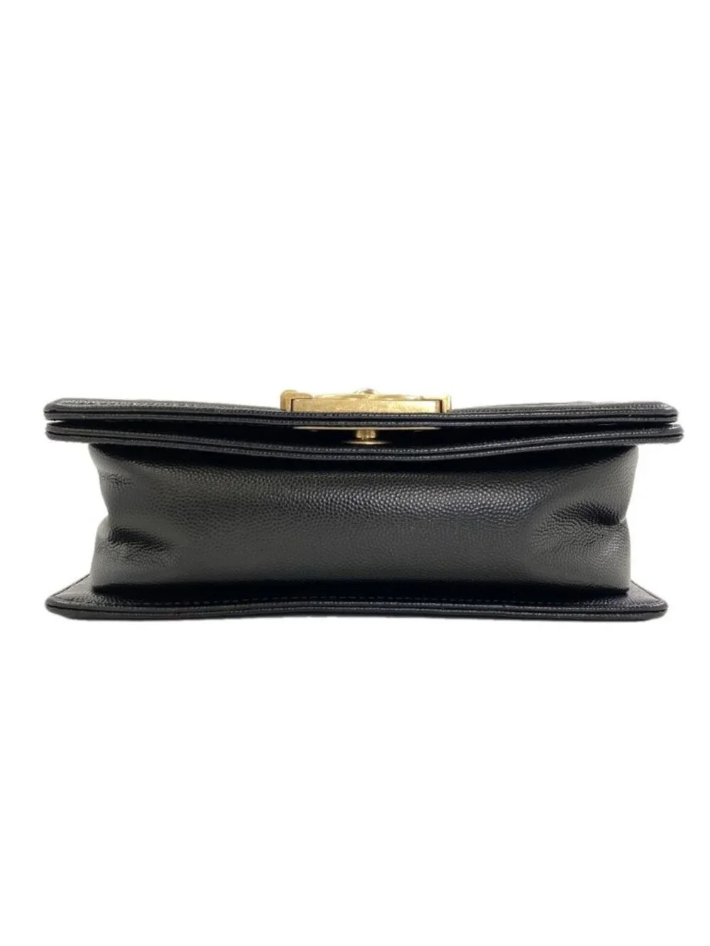 Chanel Boy Chain Shoulder Gold Bag Grained Calfskin